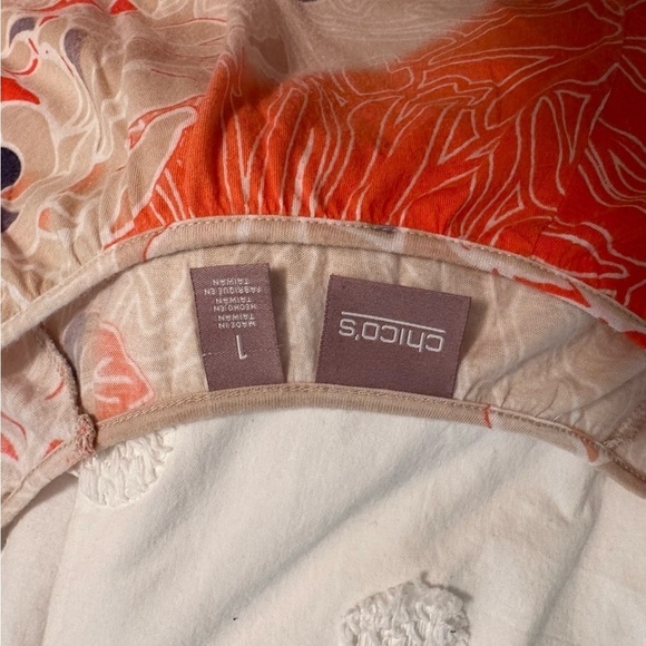 Chicos Orange Blouse - Picture 7 of 14
